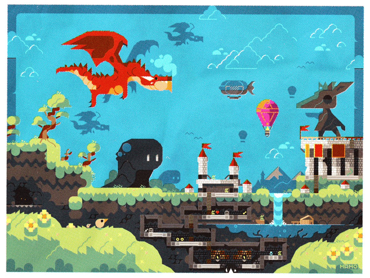 Microbe-2 tileset "stress test" :)
"Printed" using MRMO-Halftone.

Best viewed at full size!