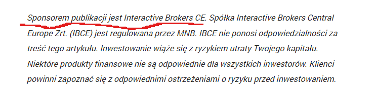 @k0g00t Mariusz, spójrz kto jest sponsorem tego artykułu o #XTB na tym, jak go nazywasz'Pudelku'. 😂
'Sponsorem publikacji jest Interactive Brokers CE...'.