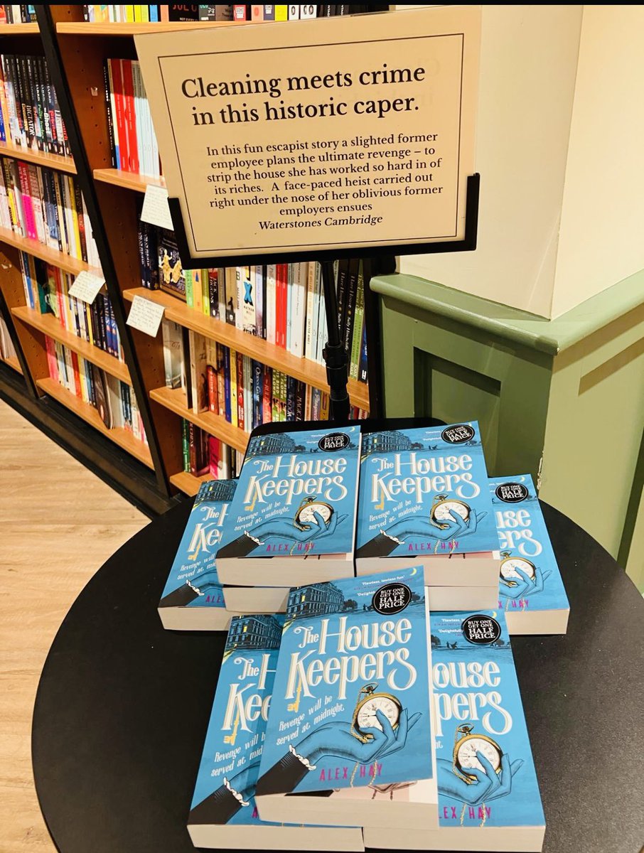 Today is 31st May and last day of #TheHousekeepers being @Waterstones Thriller of the Month. THANK YOU to the amazing booksellers and readers I’ve met across the land - and everyone at wondrous @headlinepg and @CBGBooks too. I’ll never forget this experience. 🥹