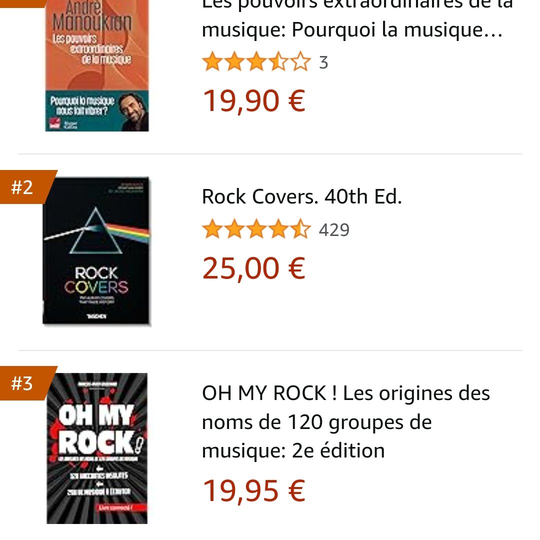 Top 3 sur #amazon des livres les plus offerts dans #histoire musique ⚡🤘... So proud ! 🙏
#livre #vendredilecture #libraire #nouveaulivre #hellfest