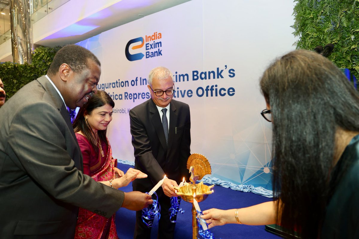 Delighted to have presided over the inauguration of India Exim Bank’s East Africa representative office in Kenya’s capital, Nairobi. This symbolizes Kenya's growing presence on the international stage as the region's primary gateway for trade and investment, establishing itself