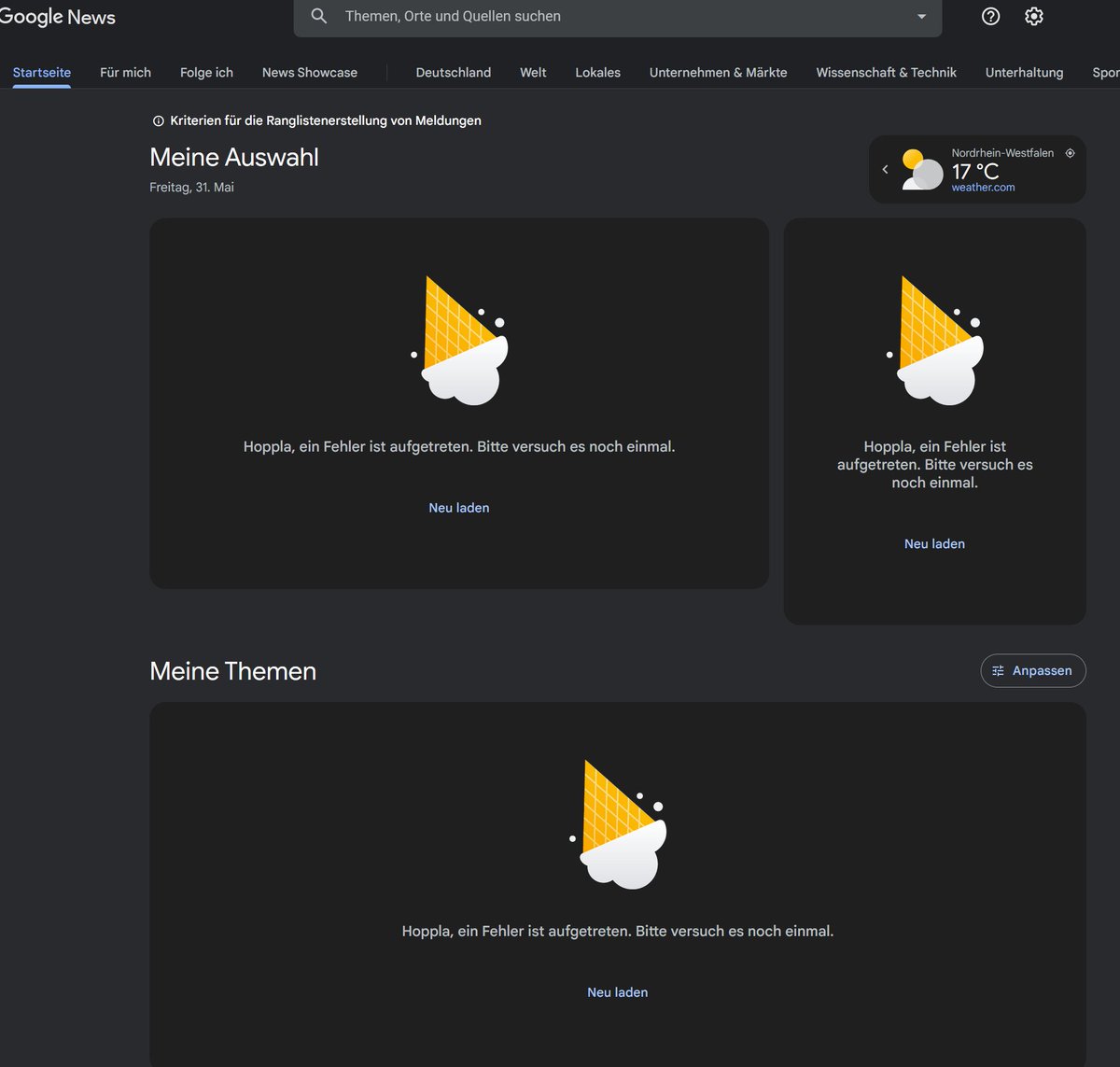 speergruesse's tweet image. #GoogleNews bei euch auch kaputt?