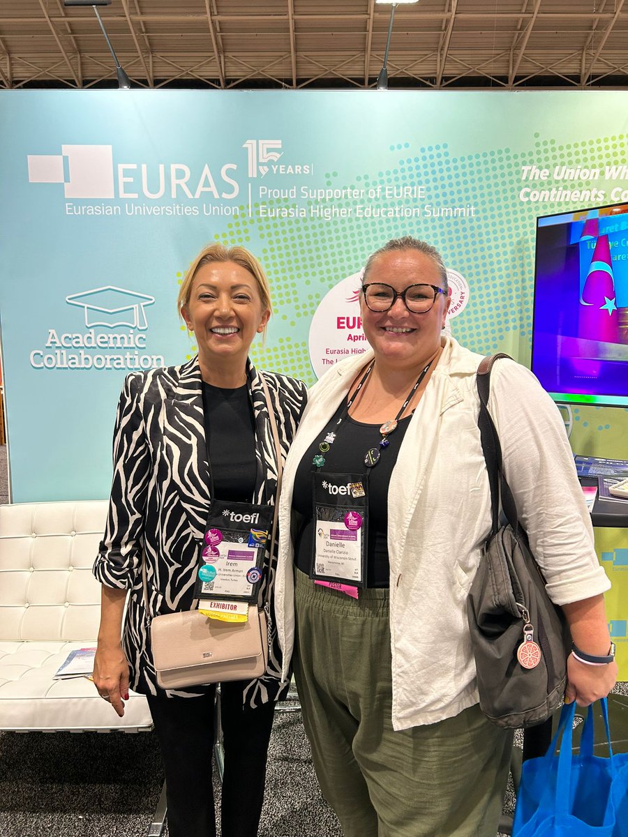 We had a chance to meet with Danielle and discussed how excited we are to have University of Wisconsin-Stout Chancellor Katherine P. Frank as our keynote speaker at #EURIE2025! #NAFSA2024 #EURAS @NAFSA @eurasedu @drmaydin