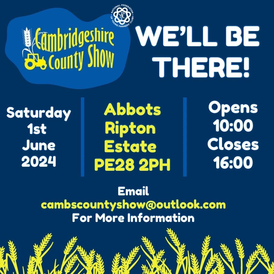 Come and see us tomorrow at the Cambridgeshire County Show.
Our friendly team will be ready to welcome you on Stand 28