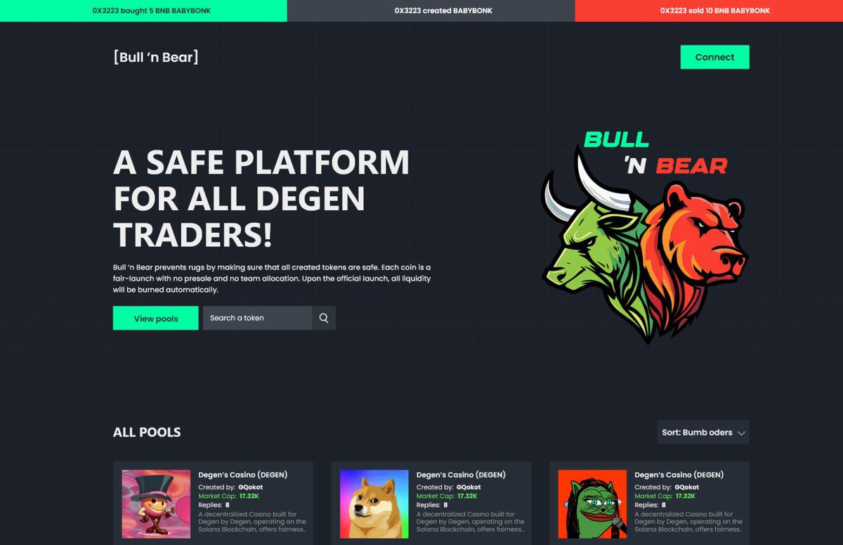 Presenting #BabyBonk's New Utility: <a href="/BullNBearApp/">Bull 'N Bear</a> 

BSC volume has been very low lately, so we want to bring more volume and be pioneers of the memecoins on BNB with a wonderful solution!

Bull‘N‘Bear is a launchpad for memecoins, but that’s not all! It’s a platform similar to