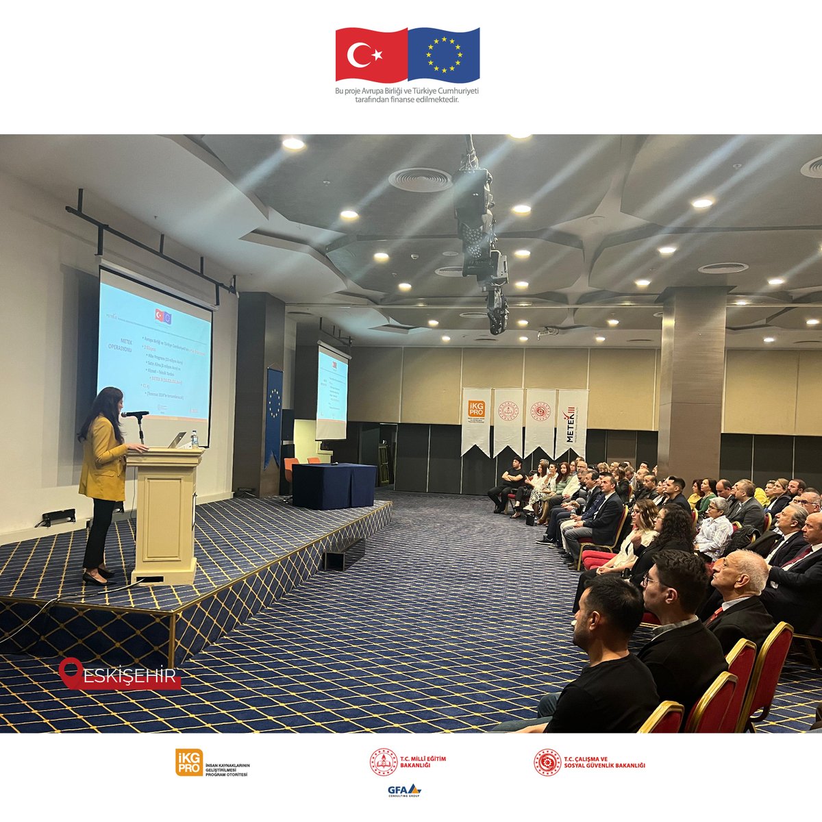metekprojesi's tweet photo. Projemiz kapsamında, ‘‘Mesleki ve Teknik Eğitim Bilgilendirme ve İstişare Toplantısı’’ 27 Mayıs tarihinde Sivas’ta, 28 Mayıs tarihinde Eskişehir’de düzenlenmiştir.
#METEKProjesi https://t.co/fT1niCu2q0