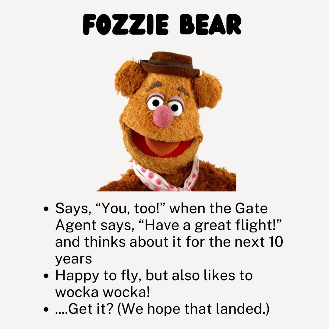 🎶 It's time to play the music, it's time to fly the flights! ✈️ Make that  Rainbow Connection - which of the Muppets are you while you're on vacation?  🐸, image size:1080x1080