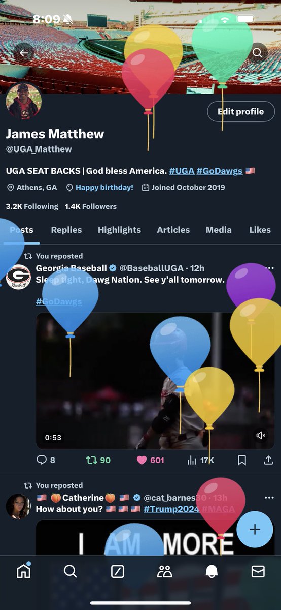 Happy birthday to myself. Mr UGA is big 23 today. Couldn’t ask for a better journey so far. #UGA #GoDawgs