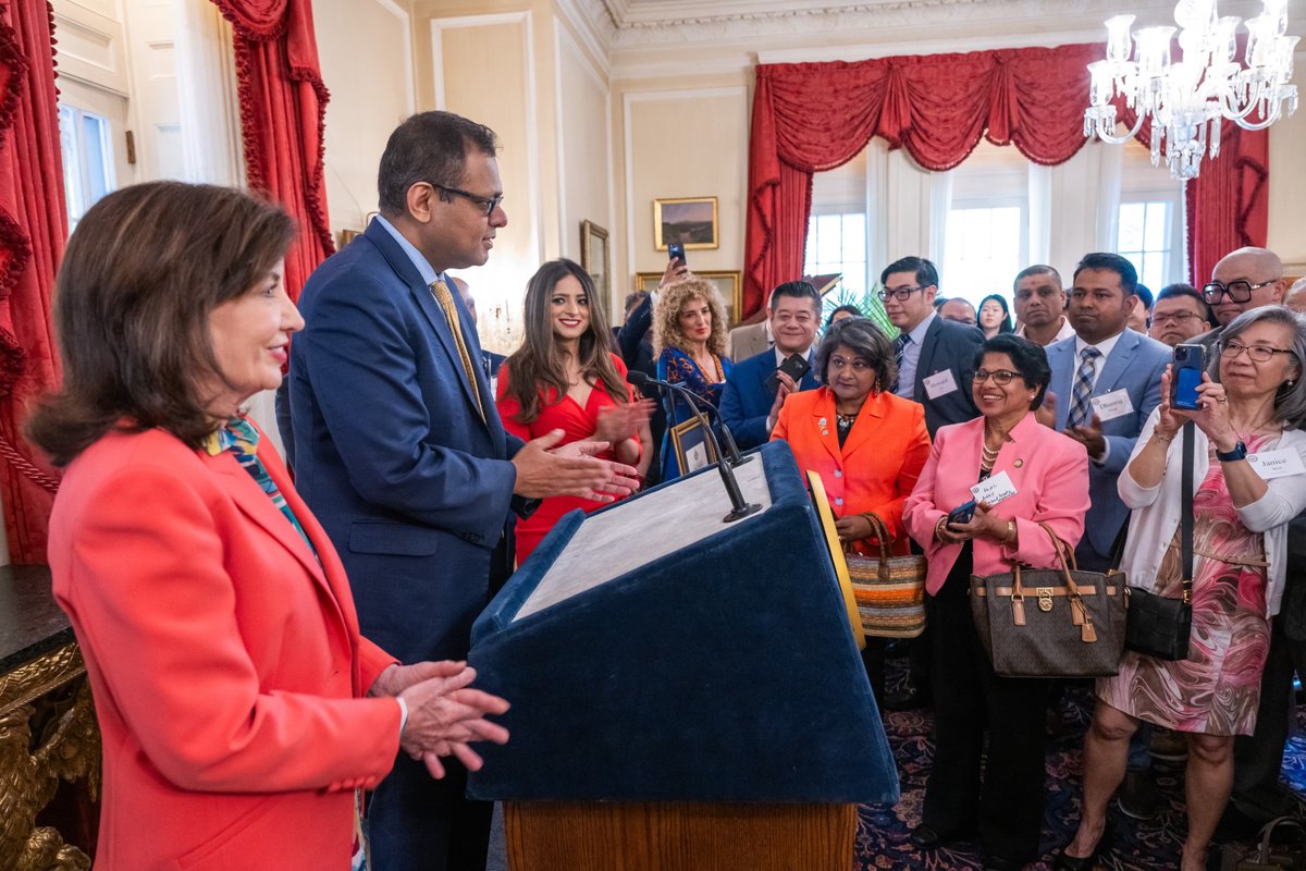 "As a member of the Governor’s cabinet and as the first person of Asian origin to lead my organization in its 110-year history, I can’t help but be inspired by and be in awe of <a href="/GovKathyHochul/">Governor Kathy Hochul</a> 's commitment not just to diversity but to leveling the playing field." <a href="/GauravVasisht/">Gaurav Vasisht</a>