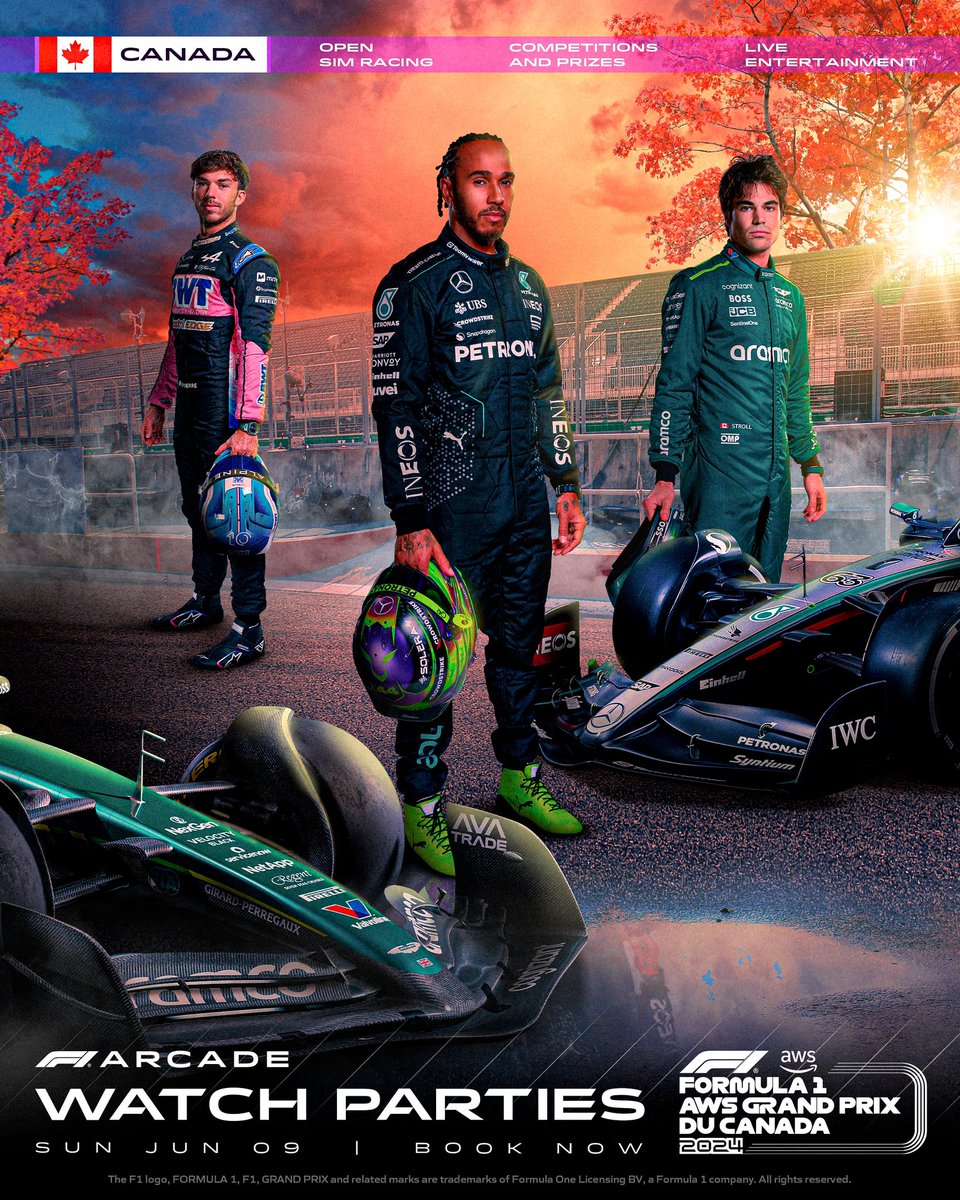 Our #MontrealGP Watch Party tickets are on sale now 🤩

Visit the link in our bio to book 🔗