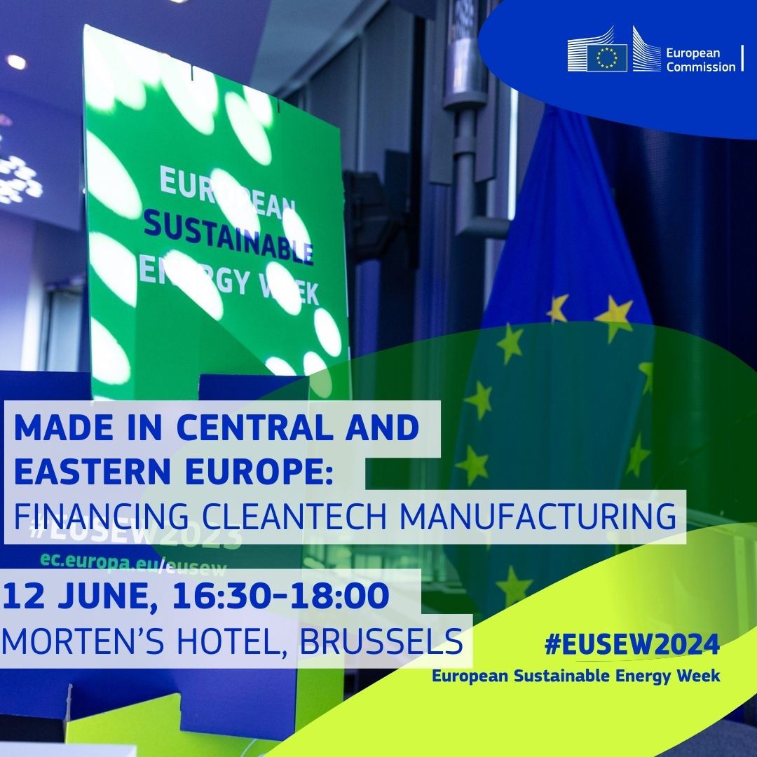 Central & Eastern Europe (CEE) is emerging as a critical region for #cleantech #manufacturing Join us at #EUSEW2024 for a panel w/ @EBRD: Made in Central and Eastern Europe: financing cleantech manufacturing 📅June 12 at 1630 🏨Martin's Hotel Brussels 👉shorturl.at/a0tM6