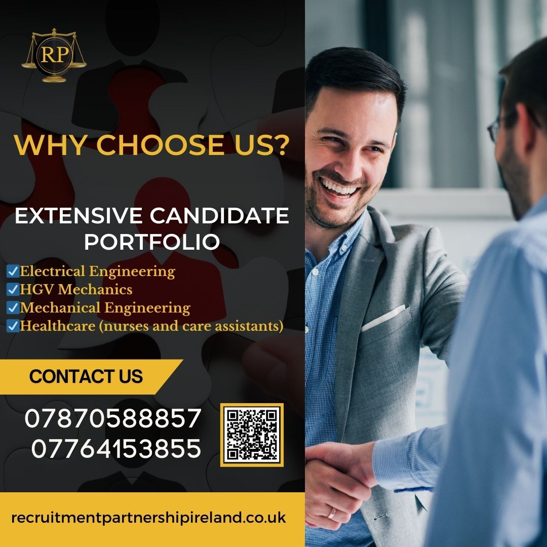 Whether you need local or overseas candidates, our vast portfolio includes skilled professionals in various fields:

☑️ Electrical Engineering
☑️ HGV Mechanics
☑️ Mechanical Engineering
☑️ Healthcare (nurses and care assistants)
📞 07870588857 / 07764153855
