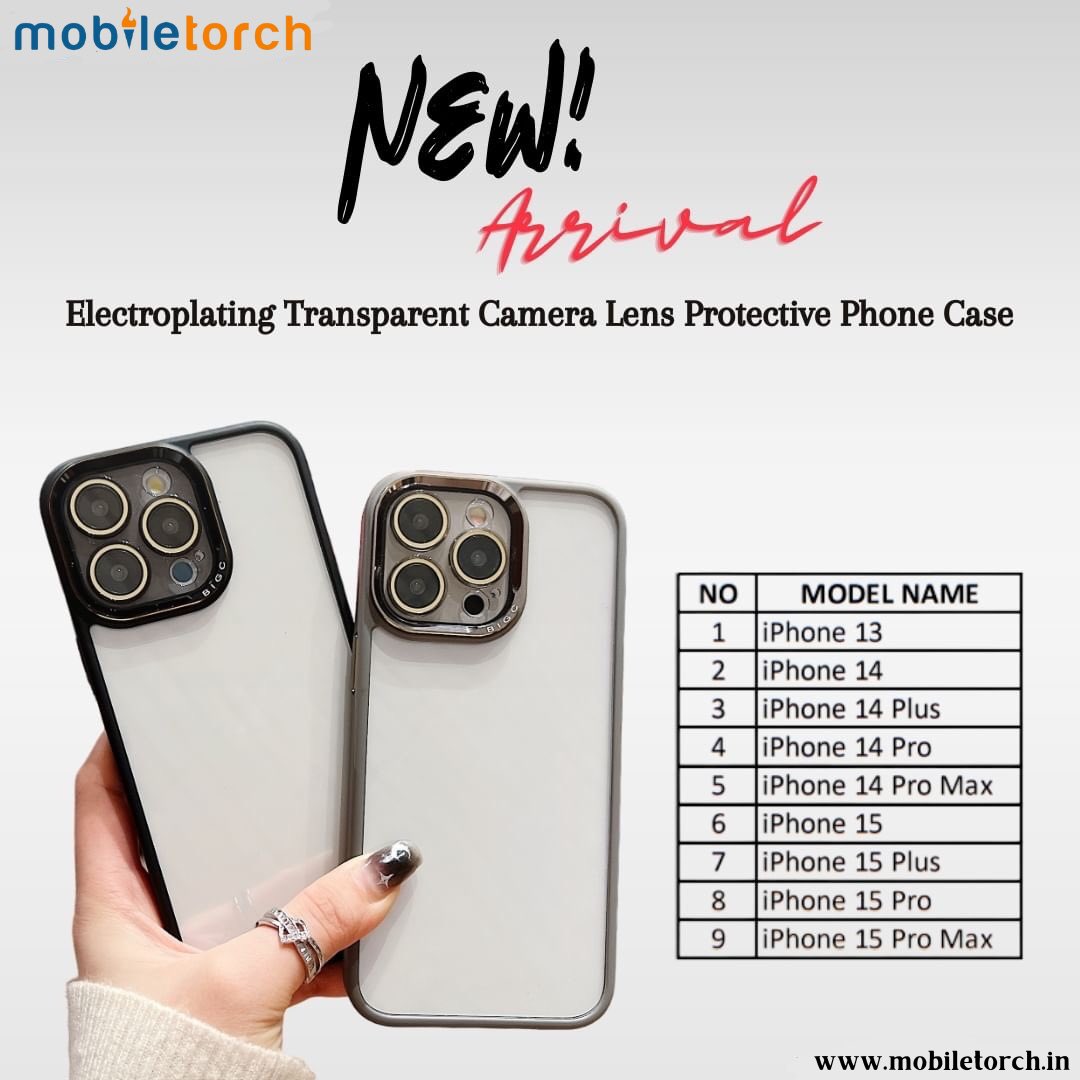 MobileTorch2222's tweet image. Upgrade your iPhone&apos;s style and protection! 📱💫 Introducing mobiletorch&apos;s new electroplated transparent camera lens cases - sleek, modern, and perfect for iPhone 13, 14, and 15. Shop now! 🛒

#mobiletorch #iPhoneAccessories #CameraLensProtector #TransparentCase #iPhoneStyle