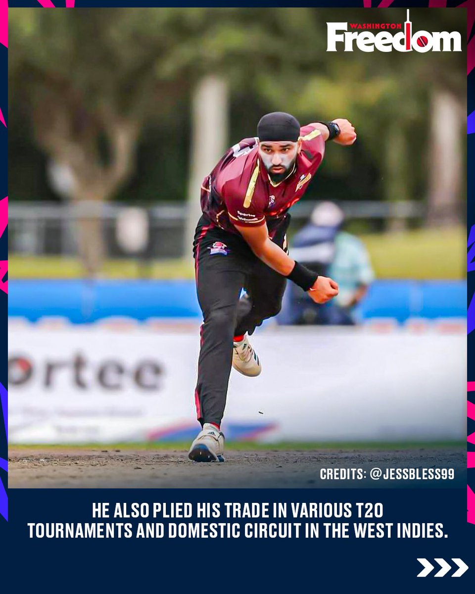 WSHFreedom's tweet image. From dreaming it to living it 🙌

Here’s the story of #USACricket’s speedster, #JasdeepSingh 🔥 

#WashingtonFreedom #MLC2024 #ICCT20WorldCup