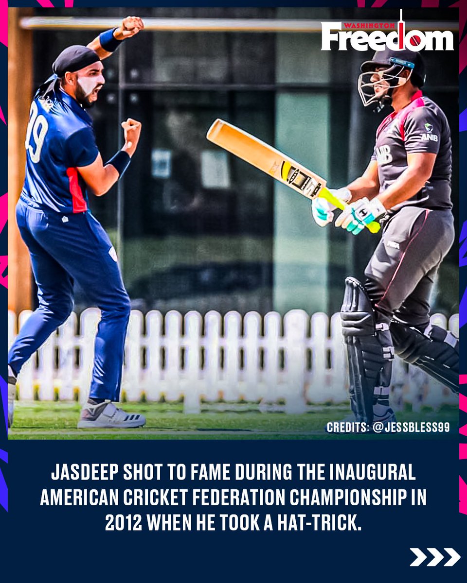 WSHFreedom's tweet image. From dreaming it to living it 🙌

Here’s the story of #USACricket’s speedster, #JasdeepSingh 🔥 

#WashingtonFreedom #MLC2024 #ICCT20WorldCup