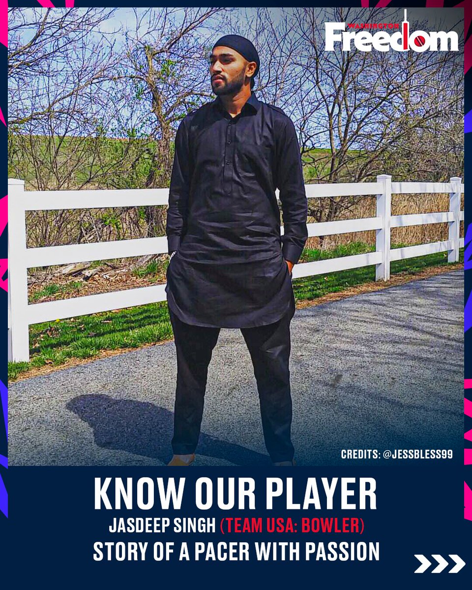 WSHFreedom's tweet image. From dreaming it to living it 🙌

Here’s the story of #USACricket’s speedster, #JasdeepSingh 🔥 

#WashingtonFreedom #MLC2024 #ICCT20WorldCup