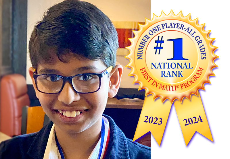 Congratulations to the 2024 #1 Player — All Grades — in the First In Math® Online Program, Charith Devarinti! Learn more about the 2024 Champion: explore.firstinmath.com/news/hall-of-f… 🏆🥇 @BethlehemAreaSD @RobertSun24 @MarvineBASD @basdjacksilva