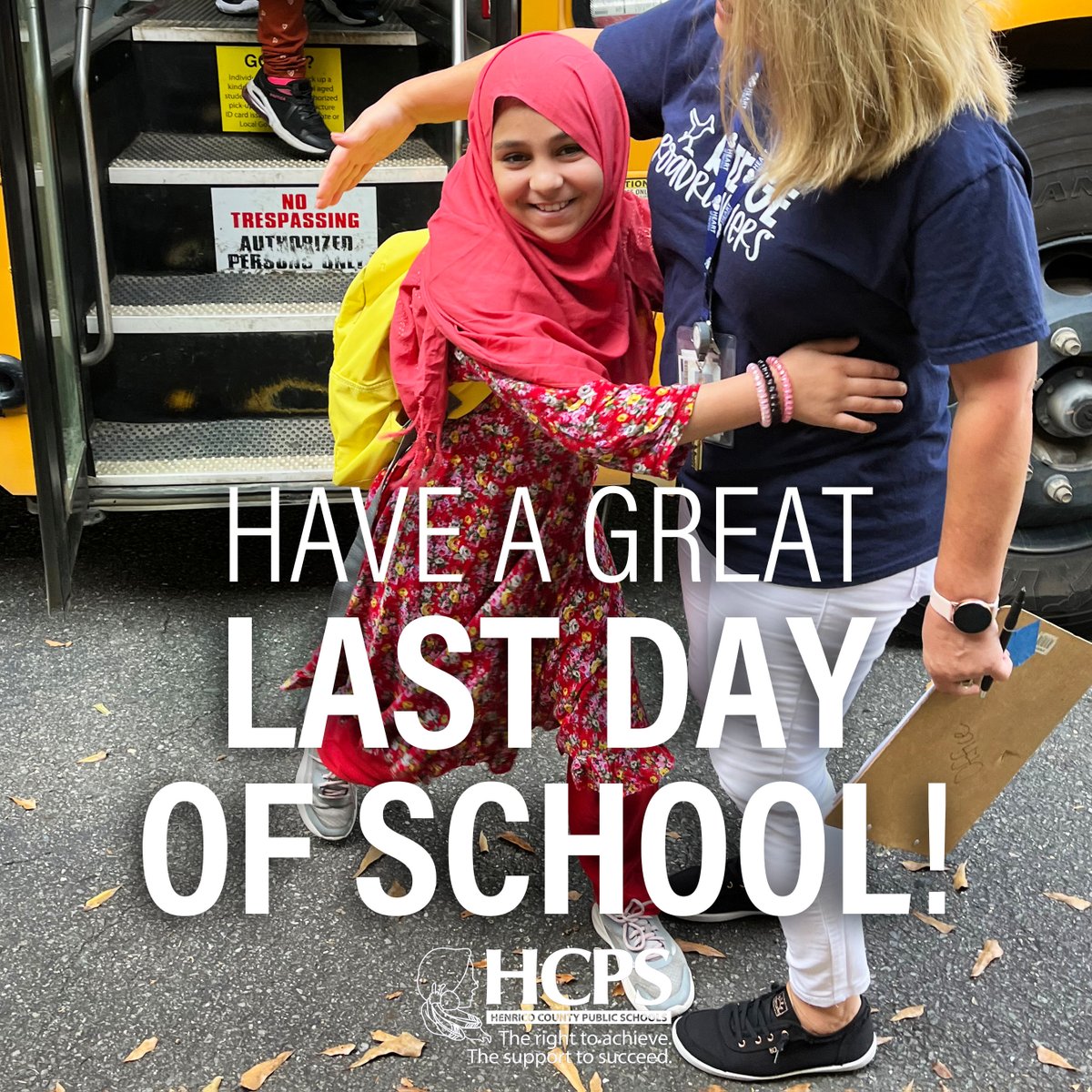It's been a spectacular year, so let's have a spectacular last day! ☀️ Today is a student half day as we wrap up the 2023-24 school year at Henrico County Public Schools. We know there will be plenty of hugs and smiles to go around before dismissal. 😊