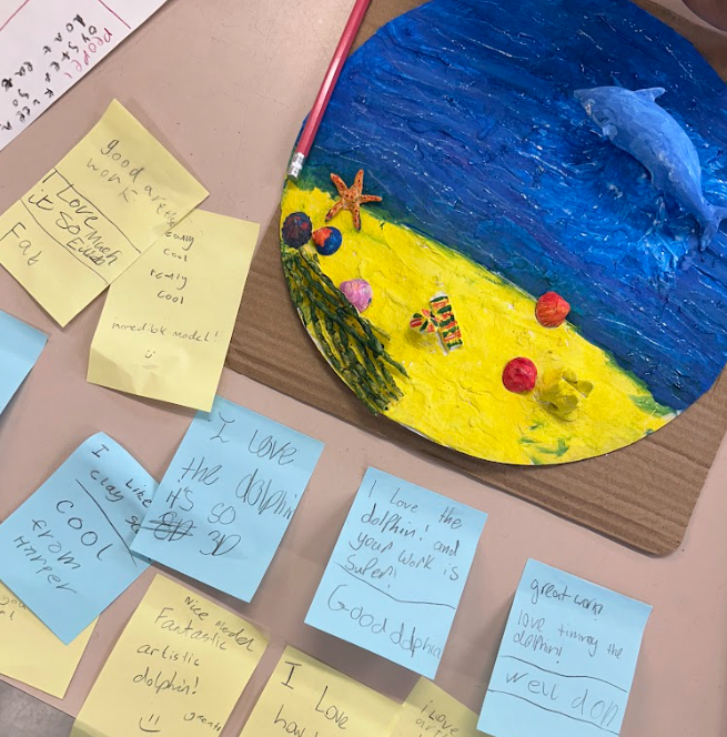 EagleshamPS's tweet photo. Today Primary 3.2 were showcasing their amazing 'Exploring Ocean's projects to classes from around the school. Visiting learners asked great questions and left constructive feedback- we loved sharing our learning with you all 🌊! #EPSPupilsLeadingLearning #EPSCreativity https://t.co/6Aq20catnN