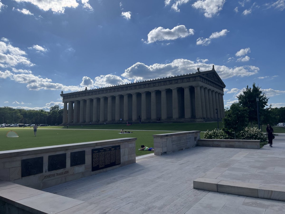 When you’re just casually strolling through a park in Nashville and run into a full size replica of the Parthenon….