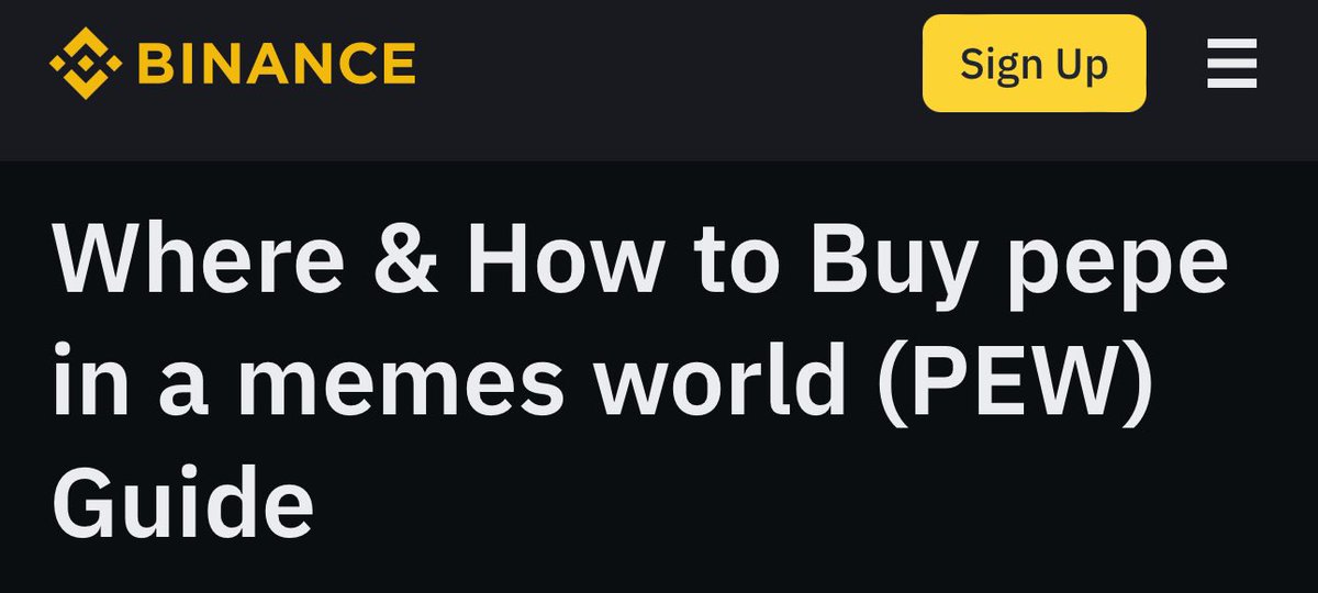 how to buy $PEW?

it’s easy, just read this <a href="/binance/">Binance</a> guide, and it’s listed in ~25 CEXs already

🐸🎨

binance.com/en/how-to-buy/…