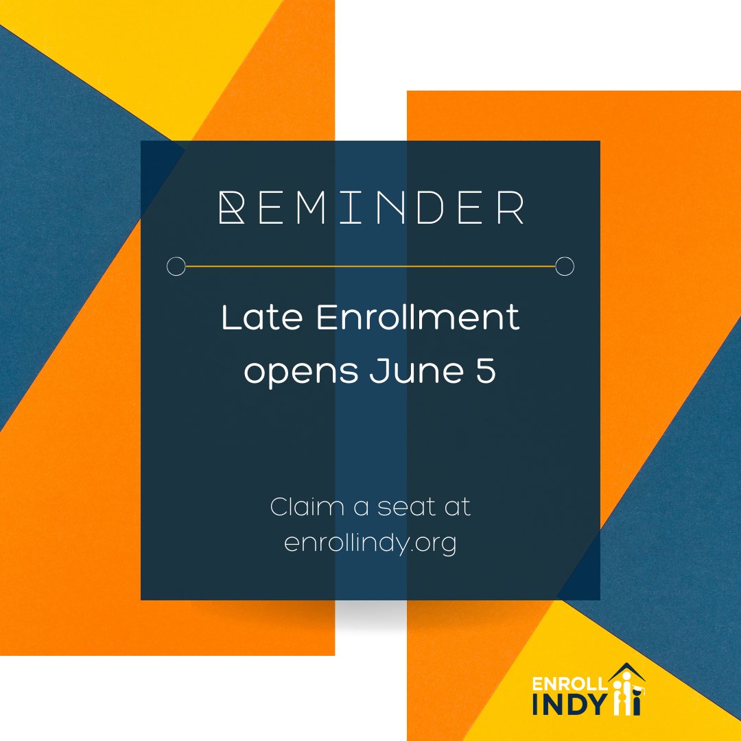 Mark your calendars, the late enrollment portal opens on June 5th!  If you're still looking to snag a spot, head over to enrollindy.org.  Don't miss out on securing your seat.

Need a hand? We're just a phone call away!