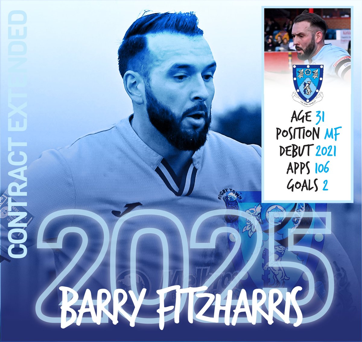 🖋️ We have extended the contract of our captain and midfielder Barry Fitzharris until May 2025. ⚔️ @Barryfitz92 will be looking to lead us into a successful battle for the 2024/25 season. #utv