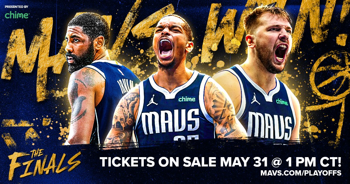 Finals 🎟️s go on sale TODAY at 1PM‼️

@Chime // #OneForDallas #MFFL