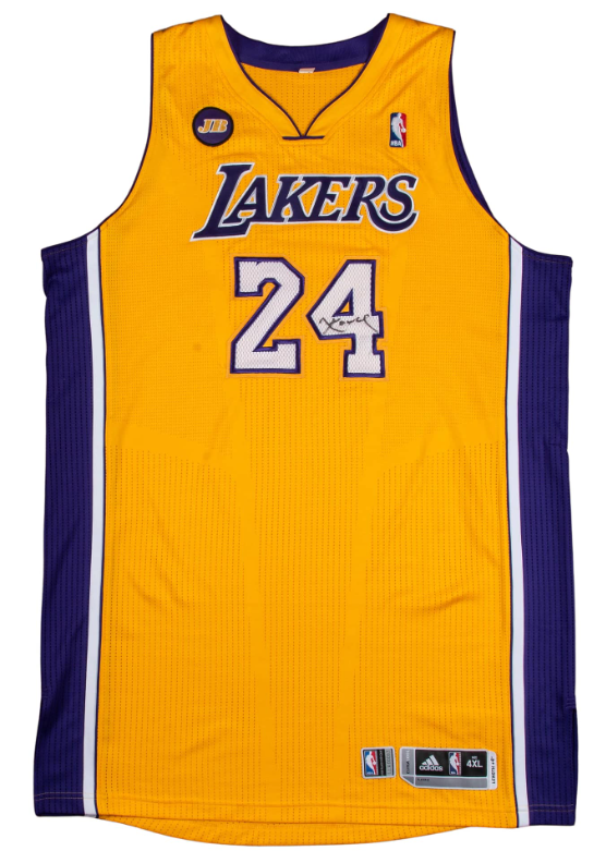 BeatKit22's tweet photo. The Kobe Bryant torn Achilles jersey is expected to sell for "$3-$5 million," per Ken Goldin. Auction ends Sunday.

"This jersey captures a moment in time that was one of the most impactful on Kobe’s career. ..." Goldin added.

How much do you think it will sell for? #Lakers https://t.co/oPeyDSM0RB
