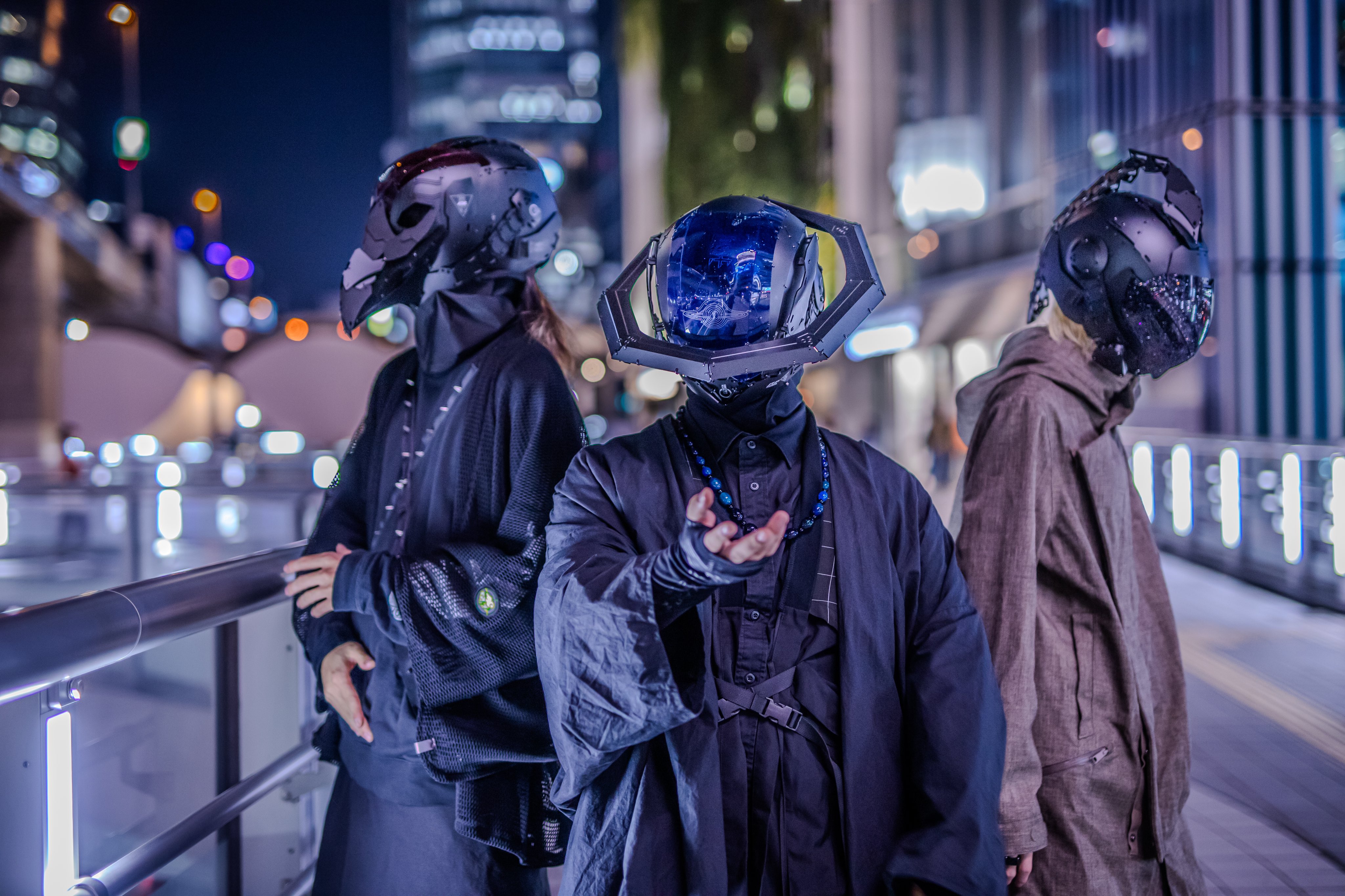 3Re 中央町戦術工芸 メカヘッド サイバーパンク コスプレ