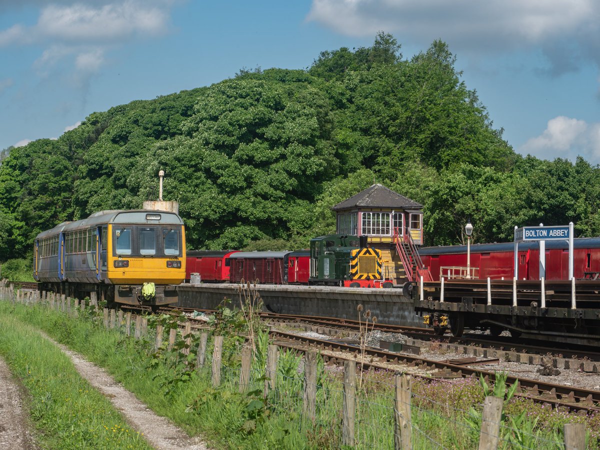 Class 142 Pacer 142094 tucked away in the siding at Bolton Abbey. Not sure if this gets used at the railway. I have not seen it run or seen any pictures of it running. 27/05/24 flic.kr/p/2pUu3hz