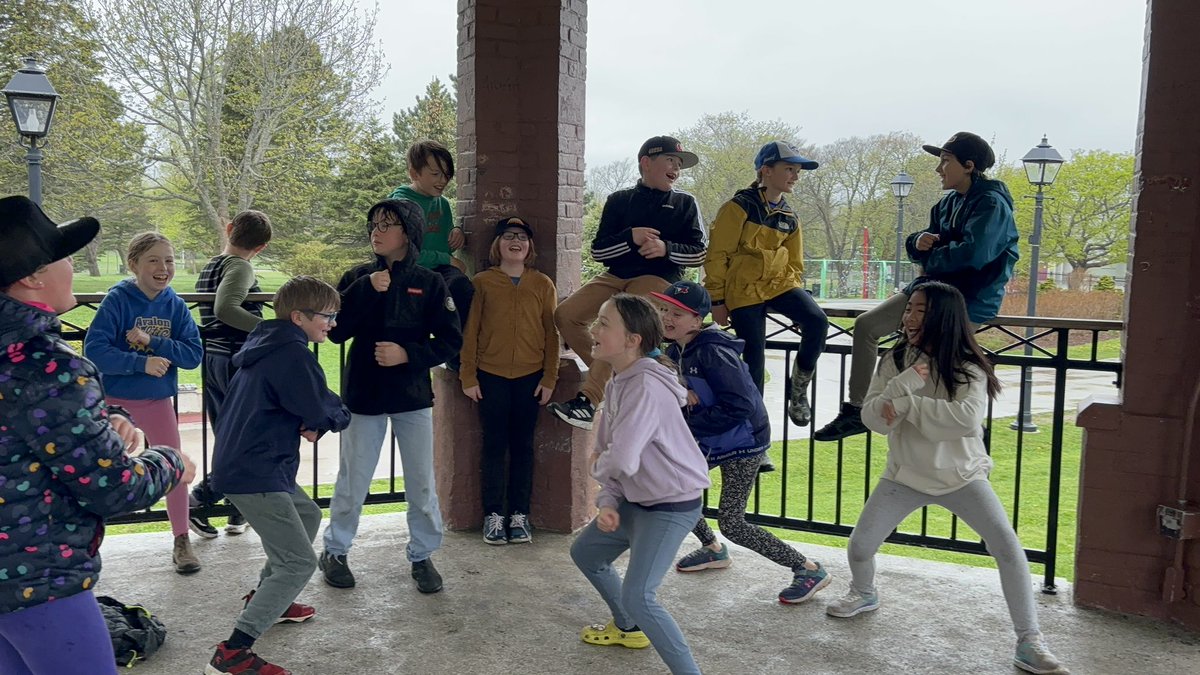 Teaching is all about pivoting!😜 We had to do our own Phys Ed class today, but of course it started to rain as soon as we got out. So we designated the band stand our dry spot, ran around anyway and finished with a dance party !💃🕺<a href="/BishopFeild/">Bishop Feild Elementary</a>