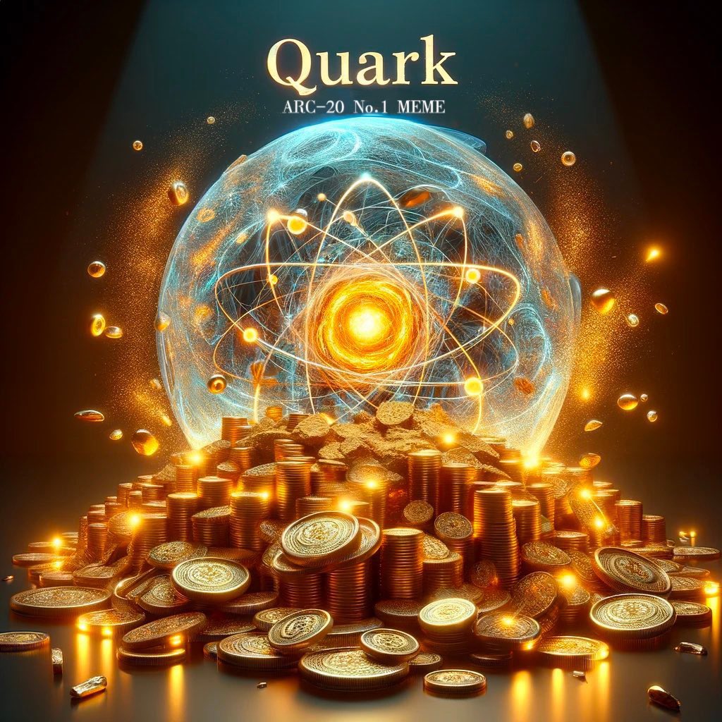 夸克染币美如诗，
金镶钻石耀人痴。
千聪不及三分饰，
优雅璀璨众人知。
#Atomicals #Quark