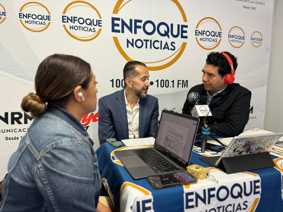 iecm's tweet photo. El Consejero Electoral del #IECM, @bvallem en entrevista con @Ginnadiza y @carmonamartin explica la ruta electoral en esta jornada del 2 de junio en #Amanece de @EnfoqueNoticias 
#VotaCDMX #Vota2deJunio https://t.co/oWiCrjYAtd