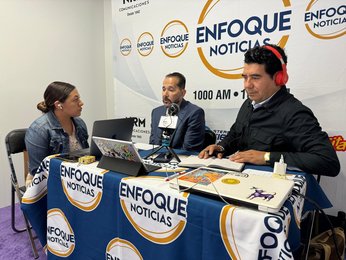 iecm's tweet photo. El Consejero Electoral del #IECM, @bvallem en entrevista con @Ginnadiza y @carmonamartin explica la ruta electoral en esta jornada del 2 de junio en #Amanece de @EnfoqueNoticias 
#VotaCDMX #Vota2deJunio https://t.co/oWiCrjYAtd