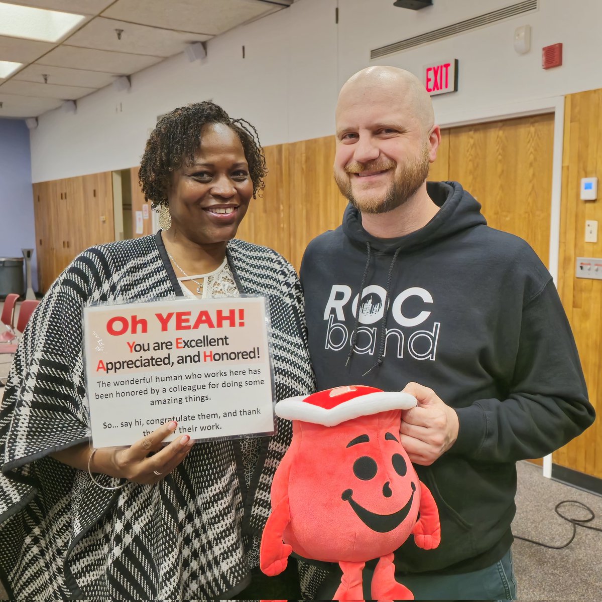 Oh YEAH! Congrats to @rcsdnys Executive Director of the Arts Dominic Picard for being awarded our most high collegial honor this week for offering generosity, expertise, and support exactly when it is needed the most. Congrats! You are Excellent, Appreciated, and Honored!