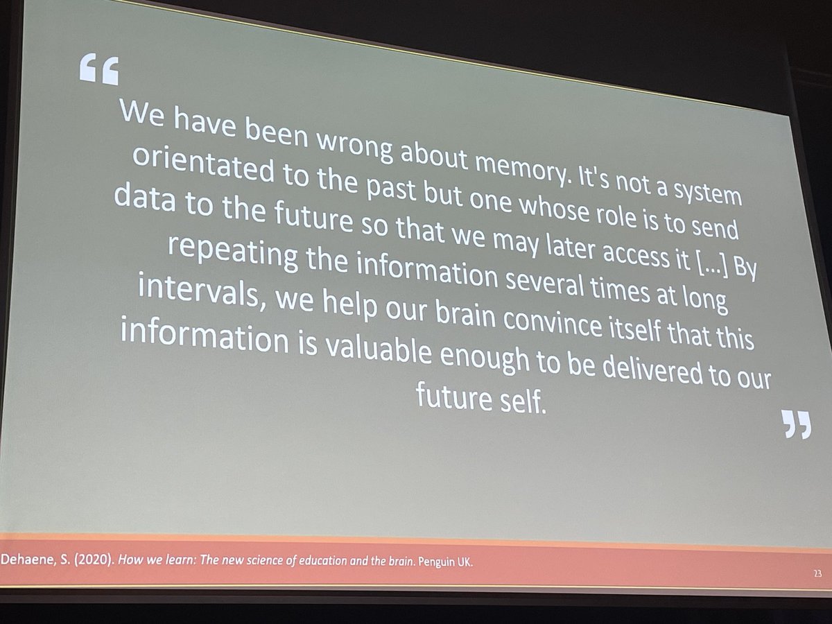 Mike Hobbiss (@mikehobbiss) on Twitter photo Nice quote on why spaced practice works from <a href="/StanDehaene/">Stanislas Dehaene @standehaene.bsky.social</a>
<a href="/SinghAmarbeerG/">Amarbeer Singh Gill</a> #cogscisci24 <a href="/cogscisci/">CogSciSci</a> Nice quote on why spaced practice works from <a href="/StanDehaene/">Stanislas Dehaene @standehaene.bsky.social</a>
<a href="/SinghAmarbeerG/">Amarbeer Singh Gill</a> #cogscisci24 <a href="/cogscisci/">CogSciSci</a>