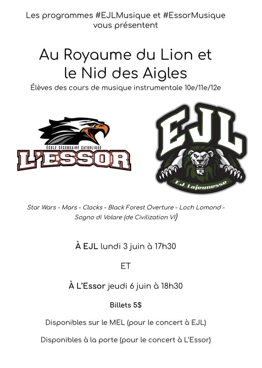 École secondaire catholique E.J. Lajeunesse tweet media