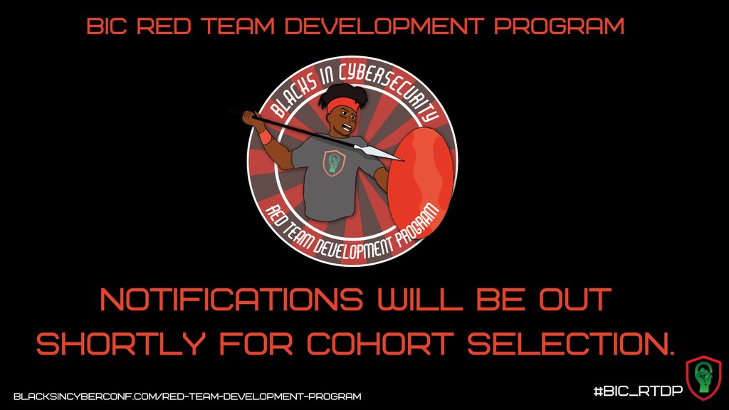 BlackInCyberCo1's tweet photo. 🚨 Applicants will be notified shortly!
🔗 Program Link:
https://t.co/Jxqe8dHv4X
#BlacksInCyber #BIC_CTF #BICCTF #CaptureTheFlag #BICREDTEAM #APTBLACK #BIC_CLADP #BIC_RTDP #BlacksInCybersecurity https://t.co/lqpUqCj5bq