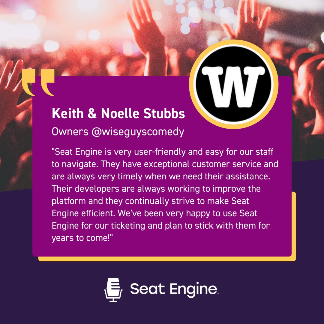 We're thrilled to share some kind words from Keith &amp; Noelle Stubbs! ;-

They've found Seat Engine user-friendly, with exceptional customer service and timely assistance. Plus, our developers are always enhancing the platform for efficiency.

Thanks for the support!