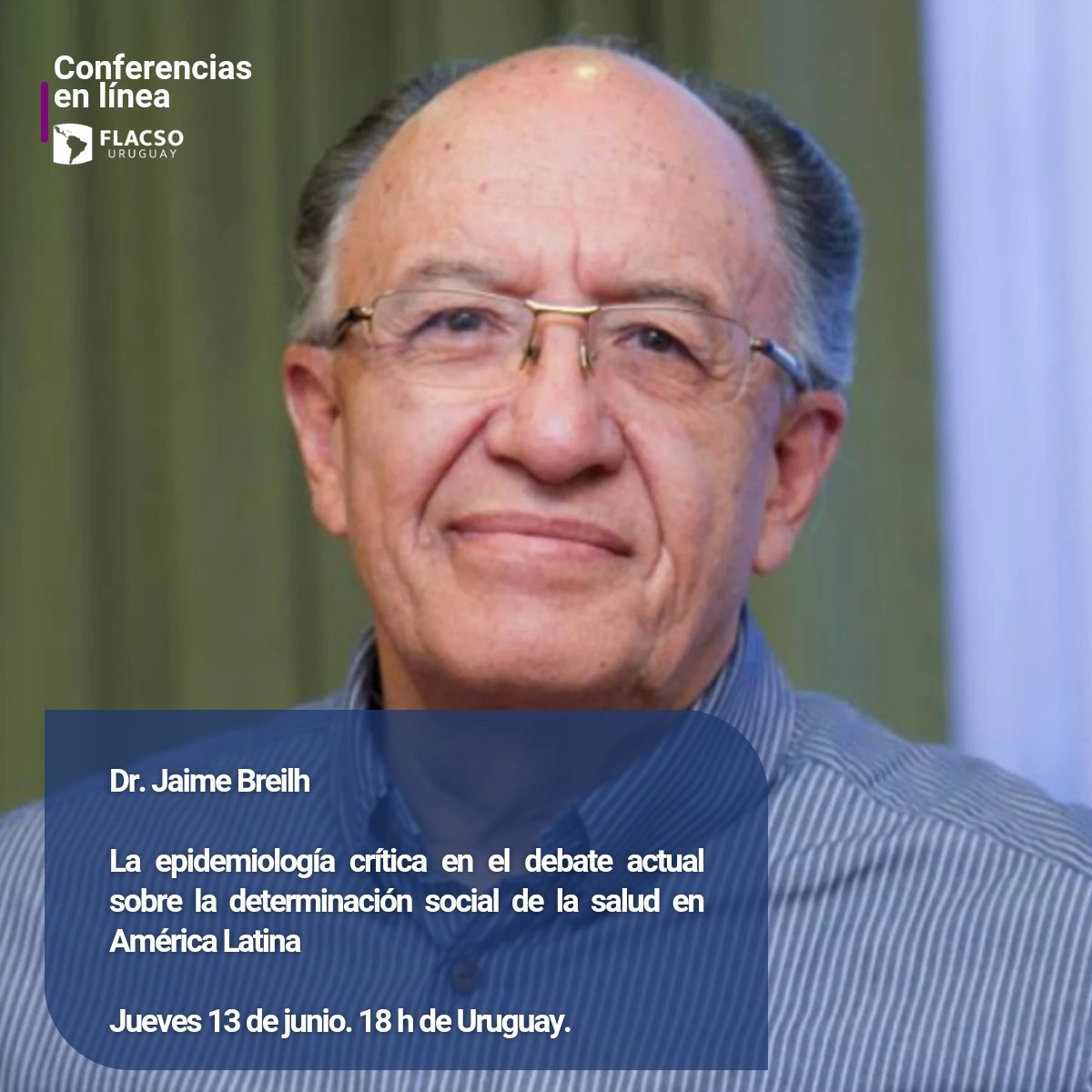 ¿Te interesa comprender las diferentes variables que condicionan el acceso a la salud en Uruguay y toda Latinoamérica?

Inscríbete a la conferencia de uno de los mayores teóricos del determinismo social de la salud en América Latina.

flacso-edu-uy.zoom.us/meeting/regist…