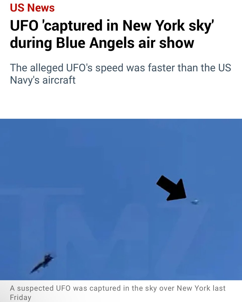 Blue angels on Friday we're doing a demonstration in New York. Onlookers treated to something more mysterious than they could've imagined! what do you guys think real or prosaic? 
#UFOTwitter #UFOX #UFOSighting #UAPSighting #uap #Disclosure