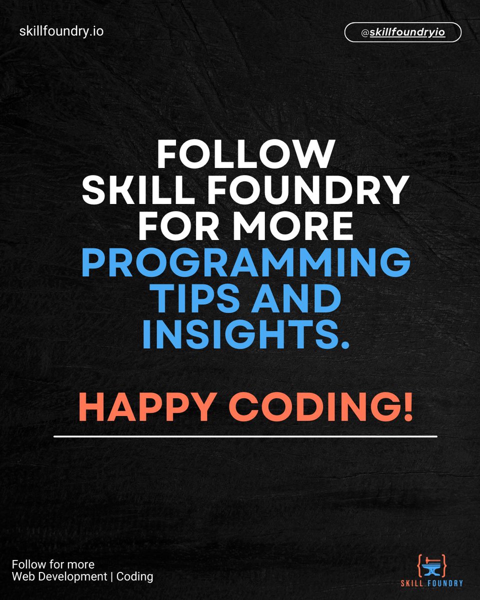 skillfoundryio's tweet image. [2/2]
#computerscience #javascriptdeveloper #codingtipsandtricks #fullstackdev #coder #htmlcoding #htmlcss #responsive #html5css3 #csstricks #javascripts #software #es6 #css3code #codinglife