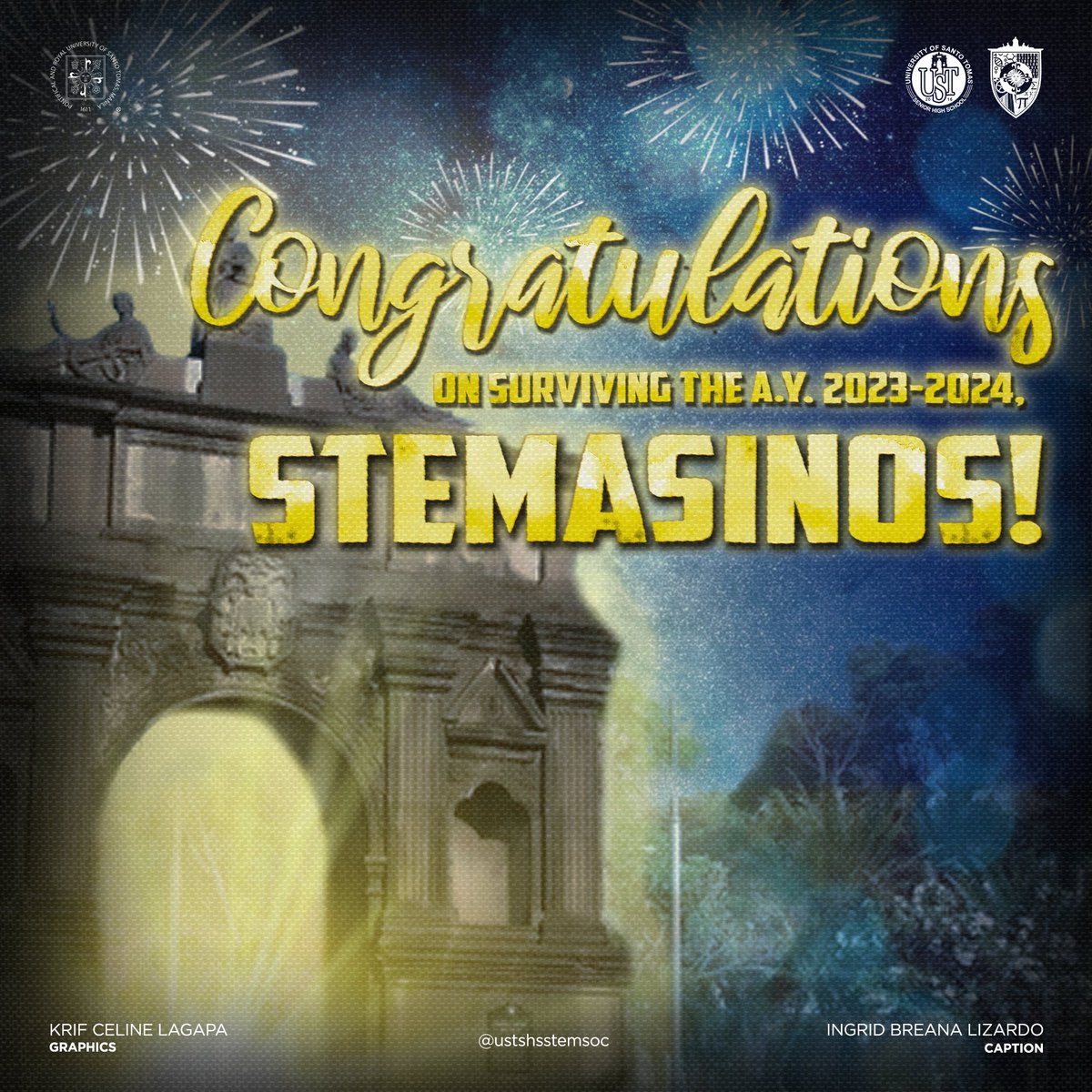 ustshsstemsoc's tweet photo. Class dismissed! ⏰

Once again, we have proven that hard work paves the way to success. The endless days and nights were tough, yet everyone managed to strive. 💪

Congratulations on surviving the Academic Year 2023-2024, STEMasinos! We’re proud of all of you! 🤗 https://t.co/m63RRc1wC9