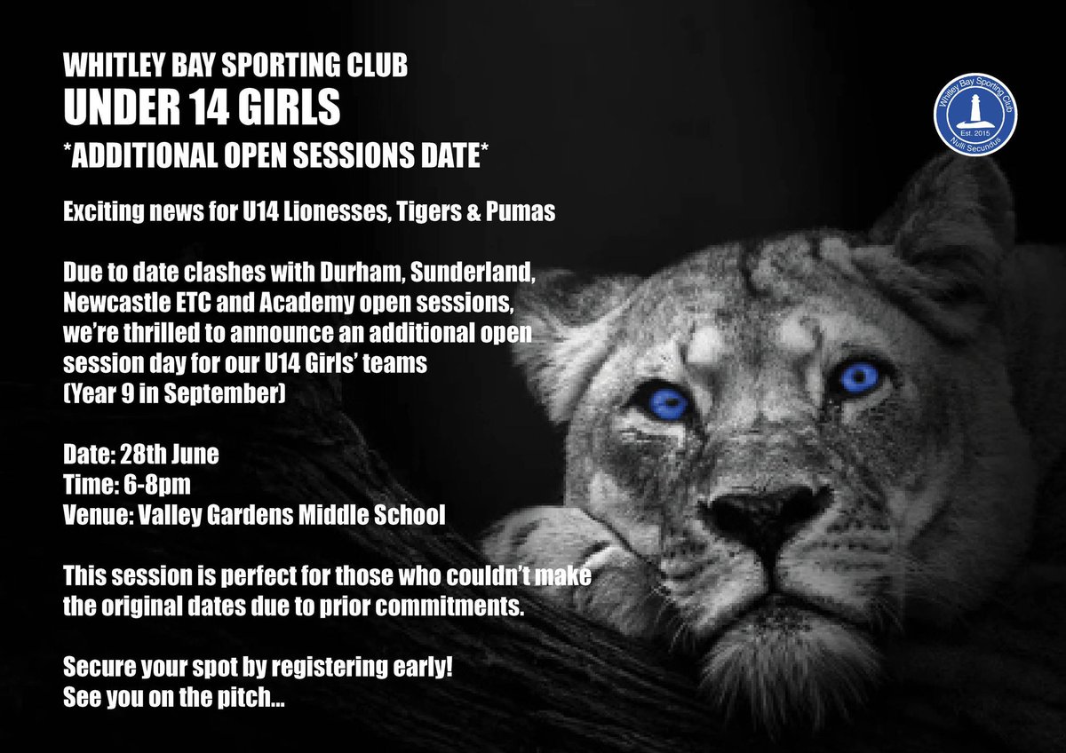 Save the date. An additional open session for next years U14 Girls team.  Y9 in Sept.