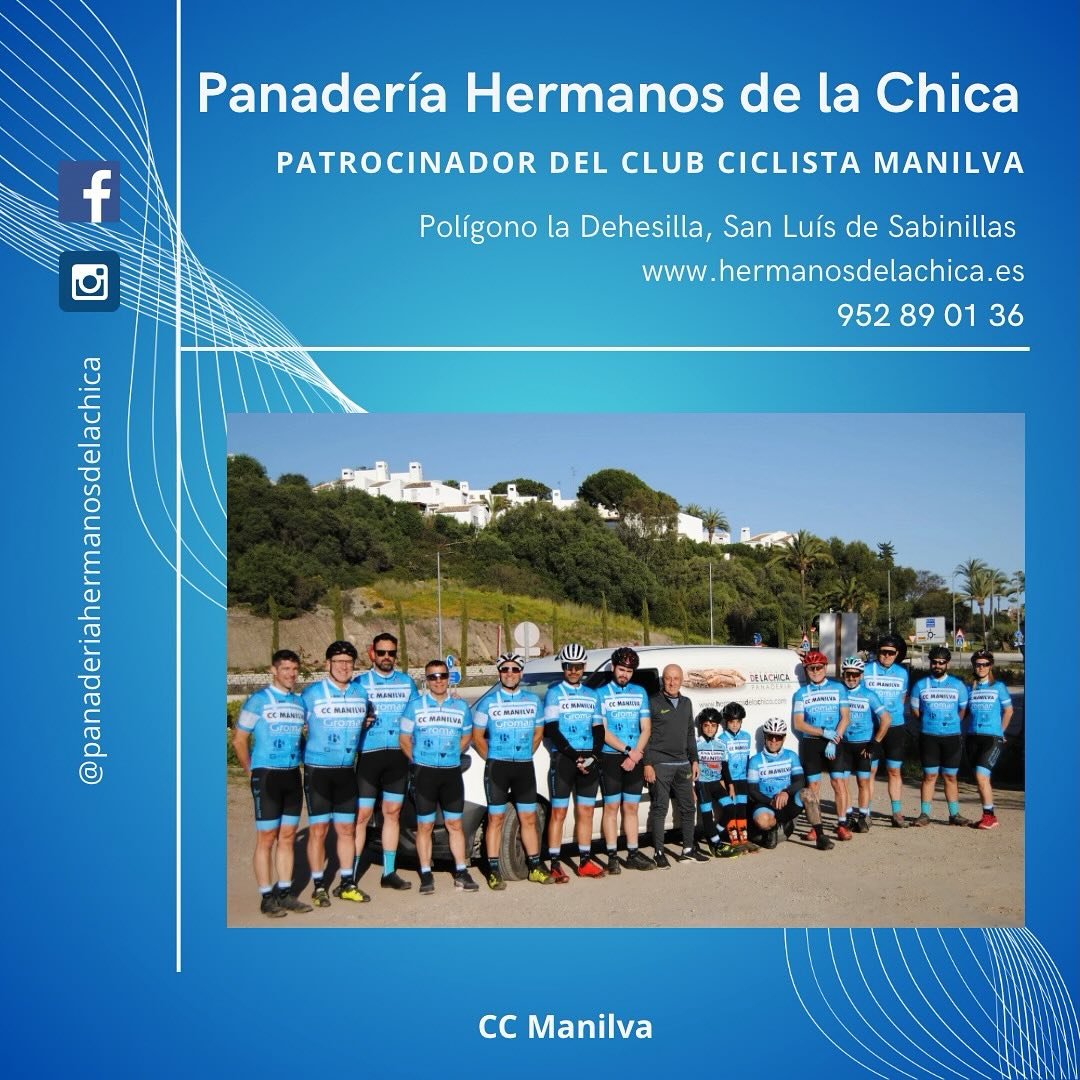 hnosdelachica's tweet photo. En Hnos de la Chica, creemos en la importancia de apoyar el deporte.
Por eso, colaboramos con el Club Ciclista Manilva, una asociación que fomenta el ciclismo con salidas en grupo.
Nos apasiona contribuir al crecimiento del deporte y promover la salud y el bienestar en nuestra. https://t.co/0Qfqk1Aiow
