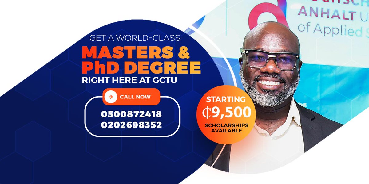 gctuonline's tweet photo. Advance Your Career with GCTU's Postgrad Programs!
Explore diverse faculty offerings and enhance your skills. @ebohinson
๐๏ธ Apply by June 28, 2024! Scholarships available.
#GCTU #CareerAdvancement #PostgraduatePrograms #Scholarships
Learn more: https://t.co/WKQqkDtBJC https://t.co/tXVMZ01Po6