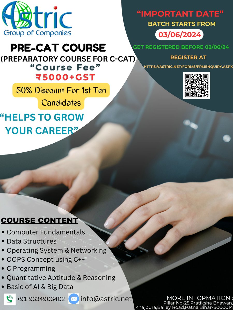 CdacAtc's tweet image. Preparatory course for PG DAC Entrance Exam (C-CAT)