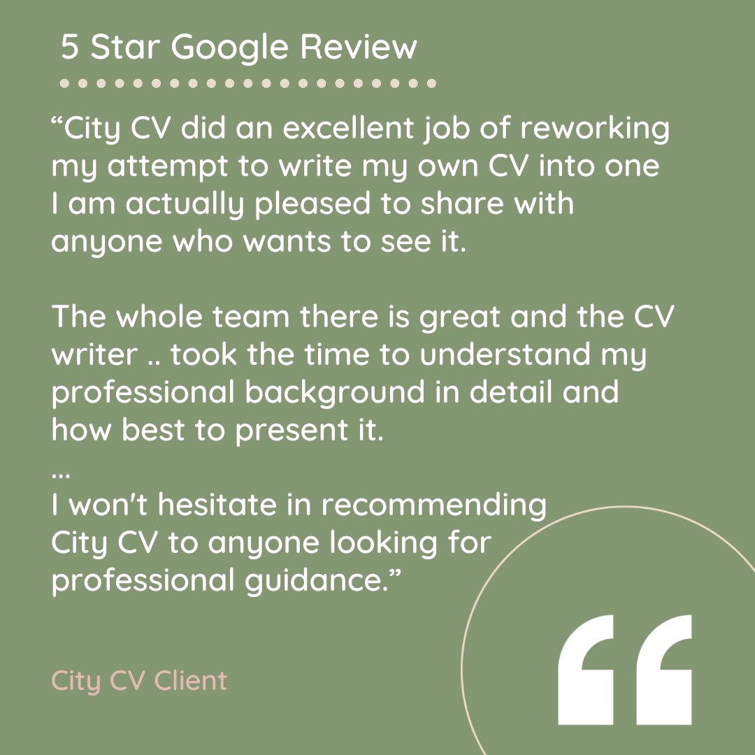 Having a CV you are proud to share is critical when seeking a new role. Knowing it represents your true value builds confidence.

#awardwinningCVwriters #CVwriting #careerchange