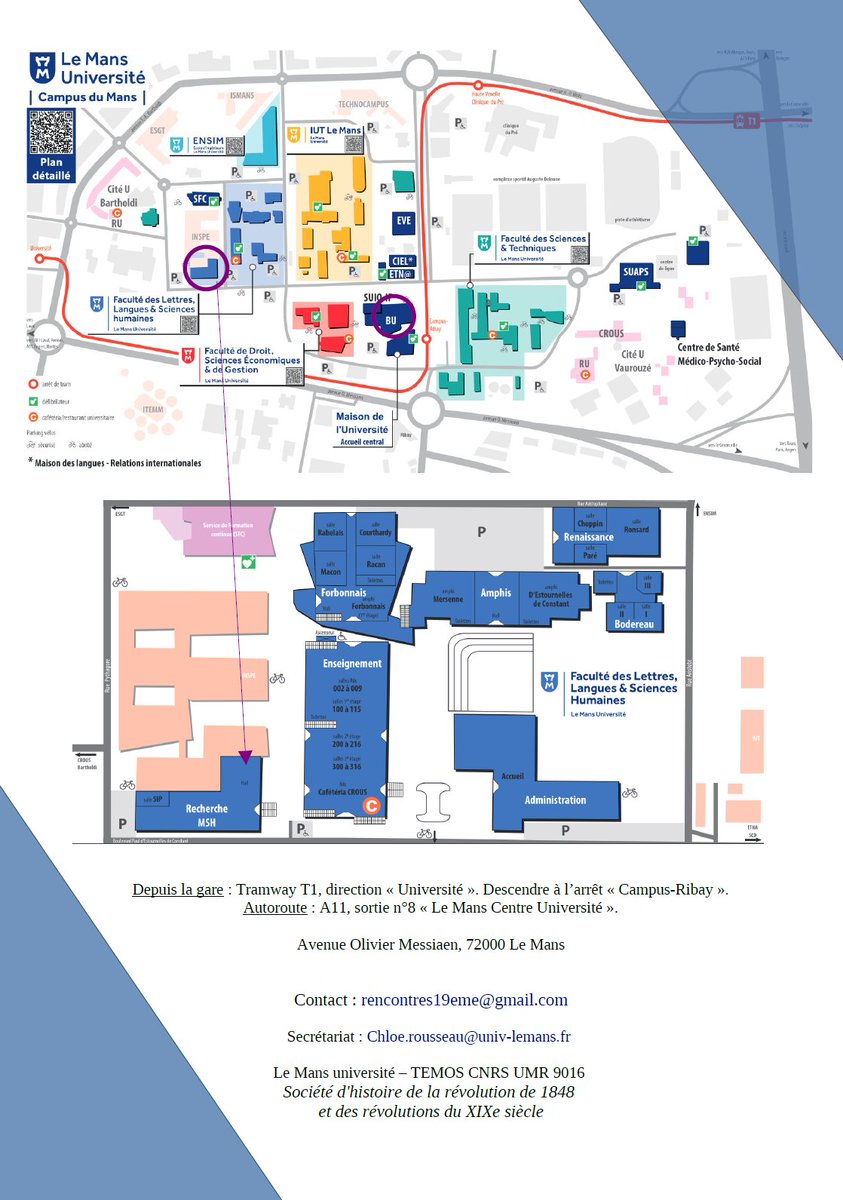 [RAPPEL]
Les 5 et 6 juin auront lieu les Rencontres du XIXe siècle (<a href="/Revolutions19e/">Révolutions XIXe</a>), à <a href="/LeMansUniv/">Le Mans Université</a>, sur le thème "Révolution(s)" ✊

Une retransmission est prévue. Le lien et le programme sont disponibles sur le site du <a href="/TEMOS_histoire/">Temps, Mondes, Sociétés</a>  : temos.cnrs.fr/actualite/revo…